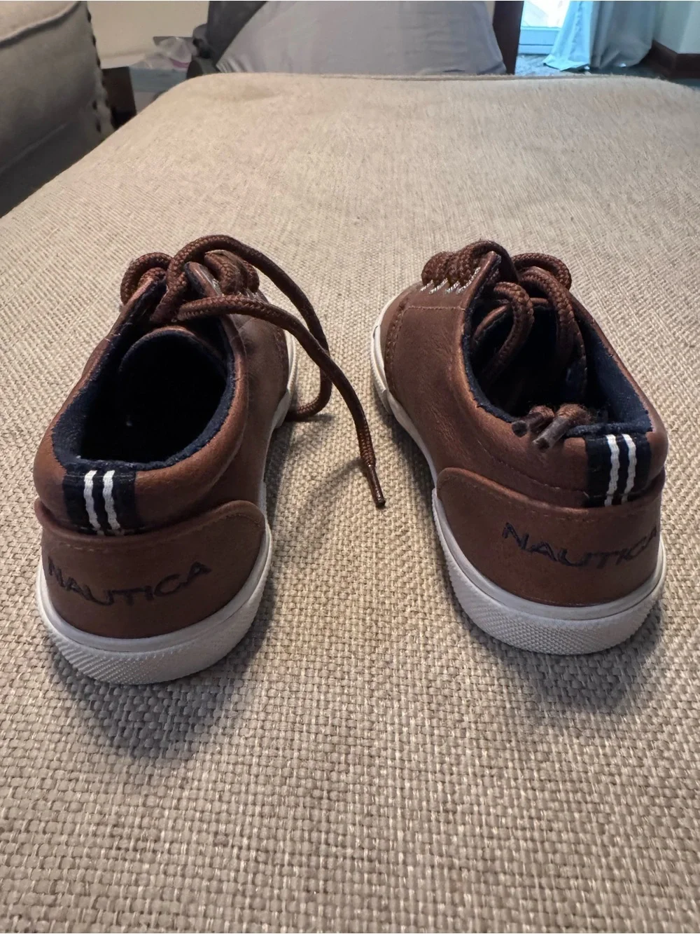 Nautica Brown Lace-Up Kids Dress Shoes
